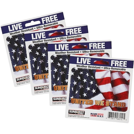 Sunburst Systems Decal United We Stand 3 in x 4.5 in, 12-Pack PK 6212